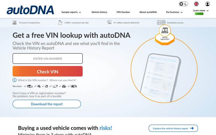 Captură de ecran a autodna.nl