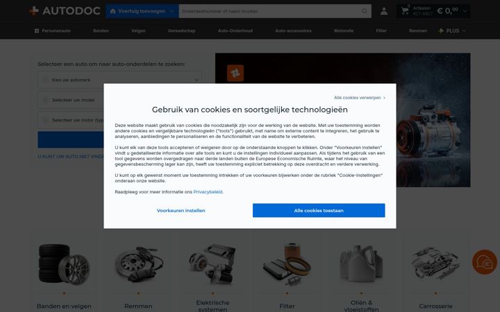 Screenshot of autodoc.be