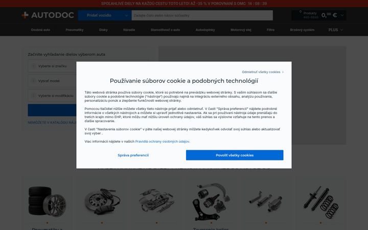 Skærmbillede af autodoc.sk
