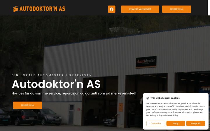 Captură de ecran a autodoktoren.no