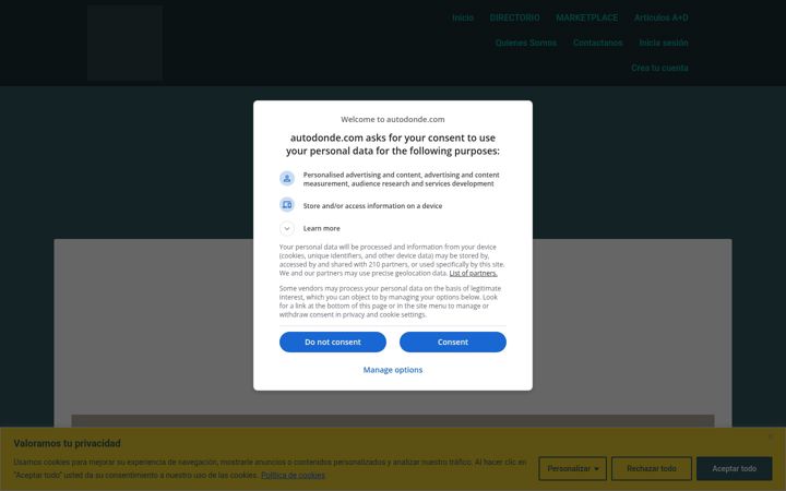 Screenshot of autodonde.com