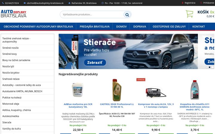 Snímek obrazovky autodoplnky-bratislava.sk