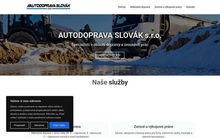 Screenshot of autodoprava-slovak.sk