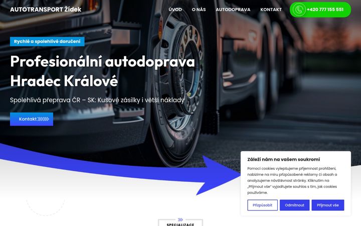 Snímek obrazovky autodoprava-zidek.cz