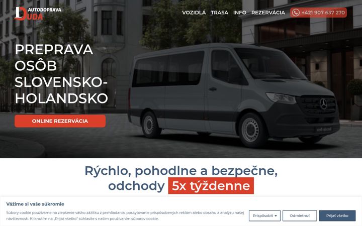 Screenshot of autodopravaduda.sk