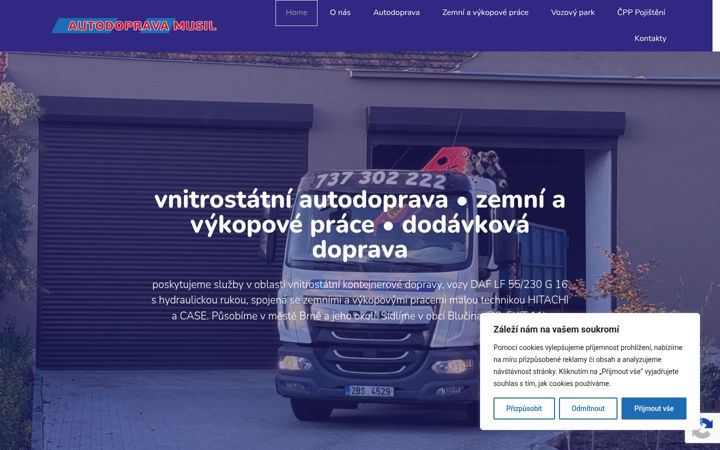 Screenshot of autodopravamusil.cz