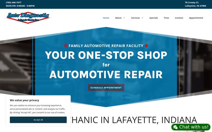Skjermbilde av autodrepair.com