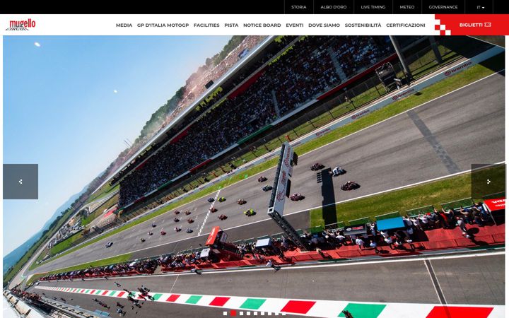 Screenshot of autodromomugello.it