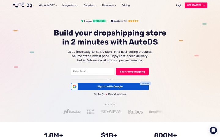 Skärmbild av autods.com