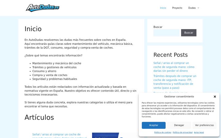 Screenshot of autodudas.es