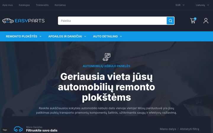 Screenshot of autoeasyparts.lt