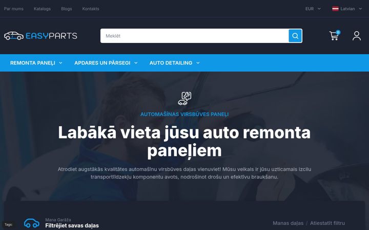 Screenshot of autoeasyparts.lv