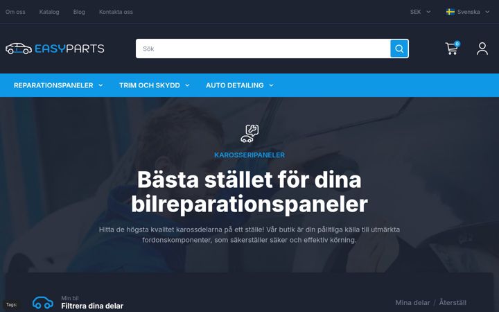 Screenshot of autoeasyparts.se