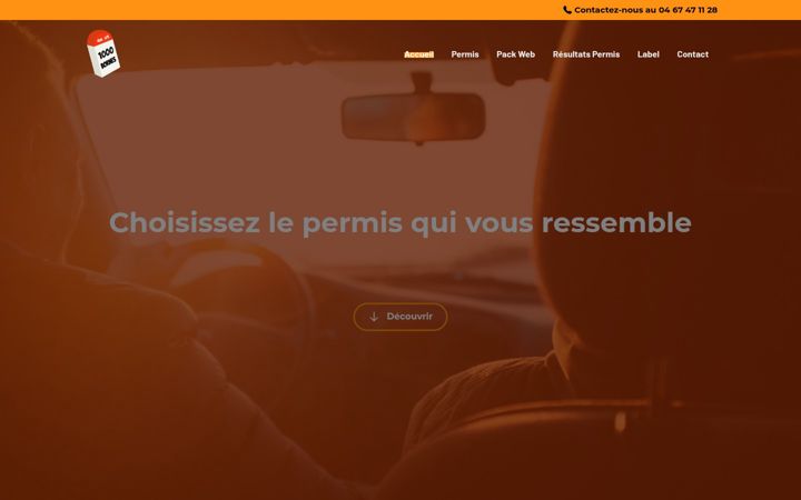 Captura de pantalla de autoecole-1000bornes.fr