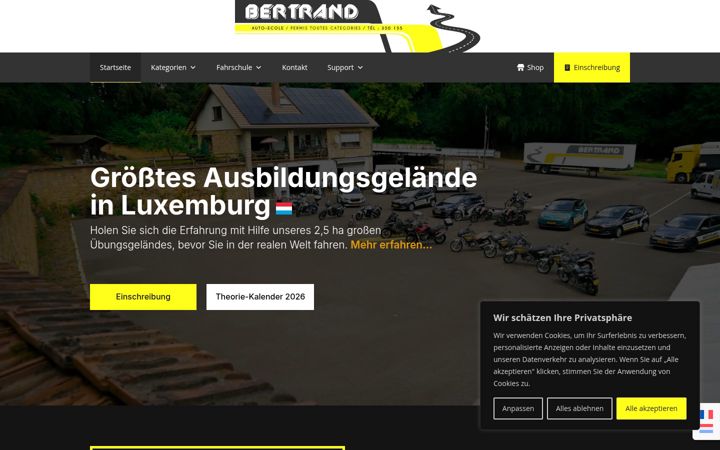 Screenshot of autoecole-bertrand.lu