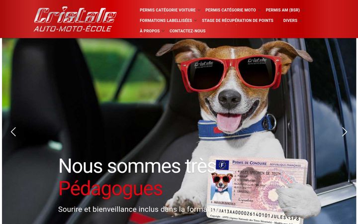 Captura de pantalla de autoecole-cristale.com