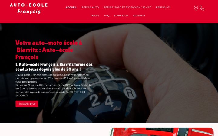 Screenshot of autoecole-francois-biarritz.fr