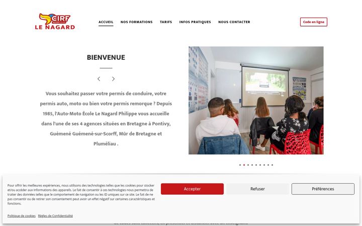 Skjermbilde av autoecole-lenagard.fr