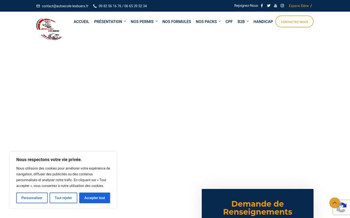 Skjermbilde av autoecole-lesbuers.fr