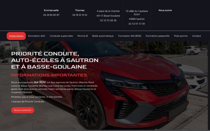 Screenshot of autoecole-prioriteconduite-44.fr
