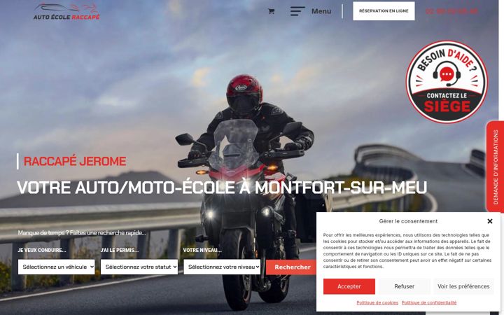 Skjermbilde av autoecole-raccape.fr