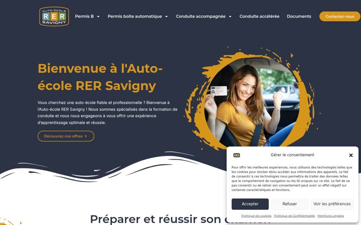 Skjermbilde av autoecole-rersavigny.com
