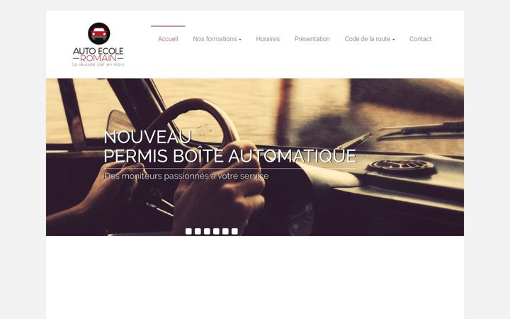 Skjermbilde av autoecole-romain.fr