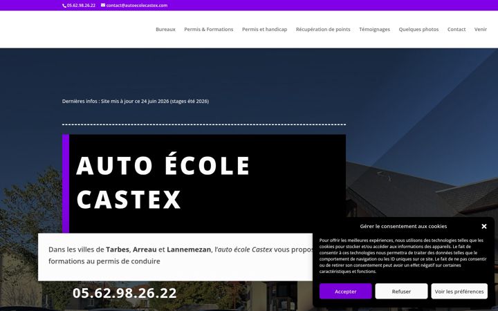 Screenshot of autoecolecastex.com