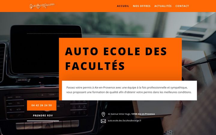 Skjermbilde av autoecoledesfacultes.com