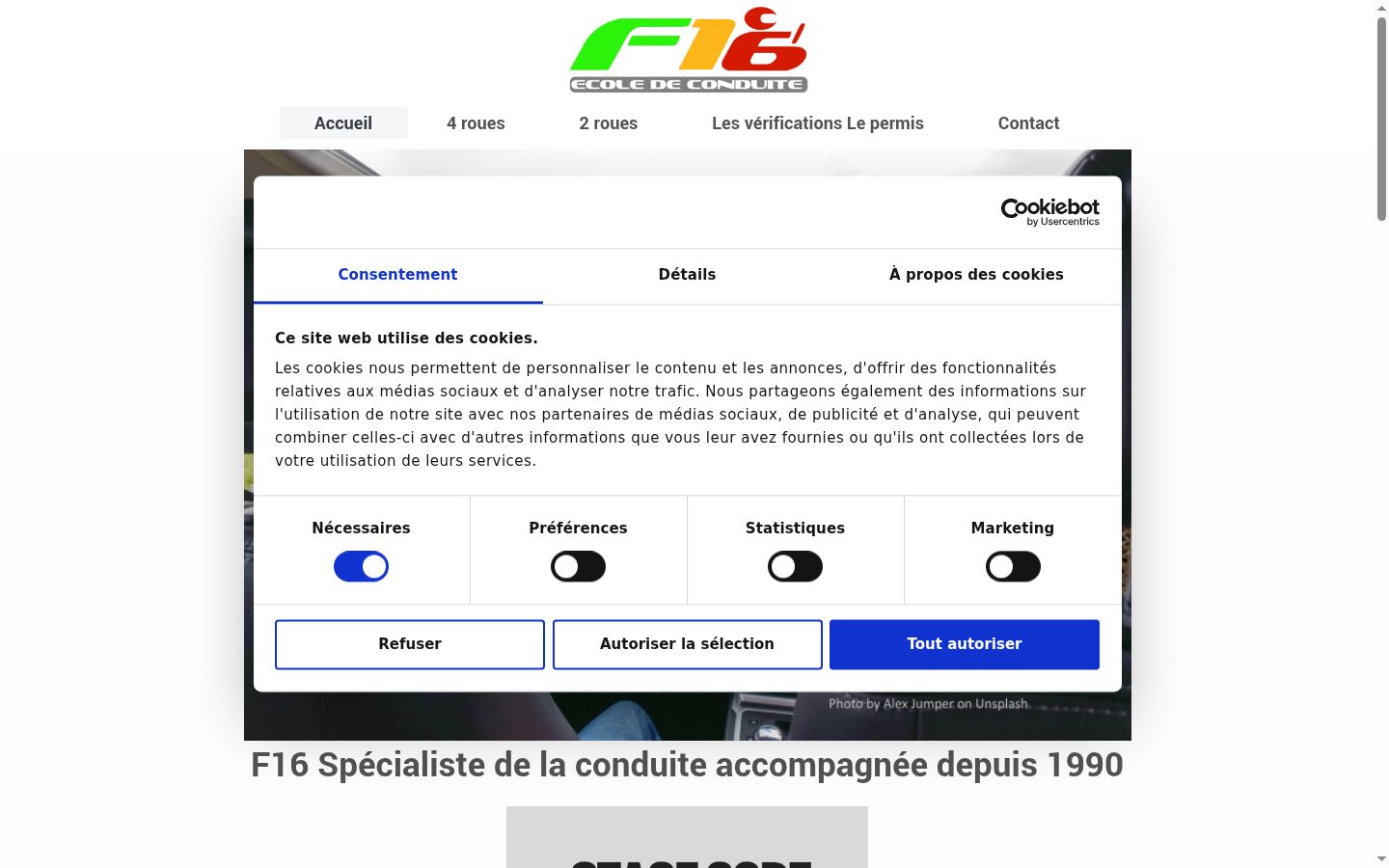 Screenshot tal-banner tal-kunsens muri qabel kwalunkwe interazzjoni