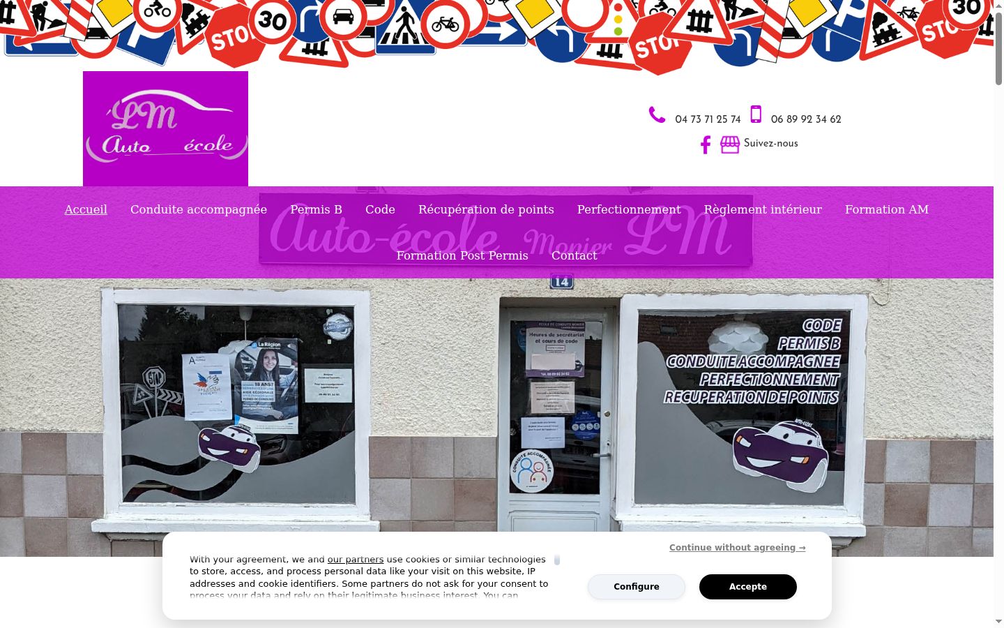 Screenshot tal-banner tal-kunsens muri qabel kwalunkwe interazzjoni