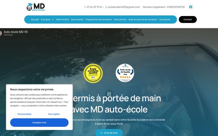 Screenshot of autoecolemd-stbrice.fr