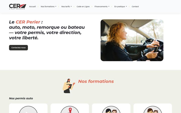 Screenshot of autoecoleperier.com