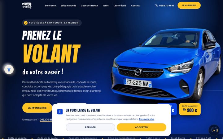 Screenshot of autoecolepermisweb.re
