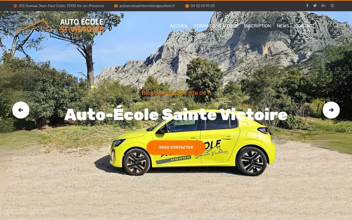 Screenshot of autoecolesaintevictoire.fr