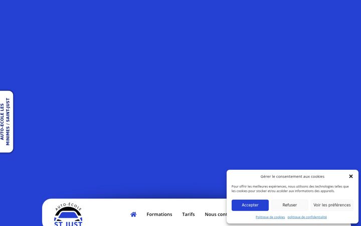 Képernyőkép: autoecolesaintjust.fr