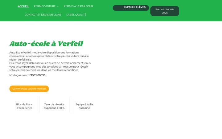 Screenshot of autoecoleverfeil.fr
