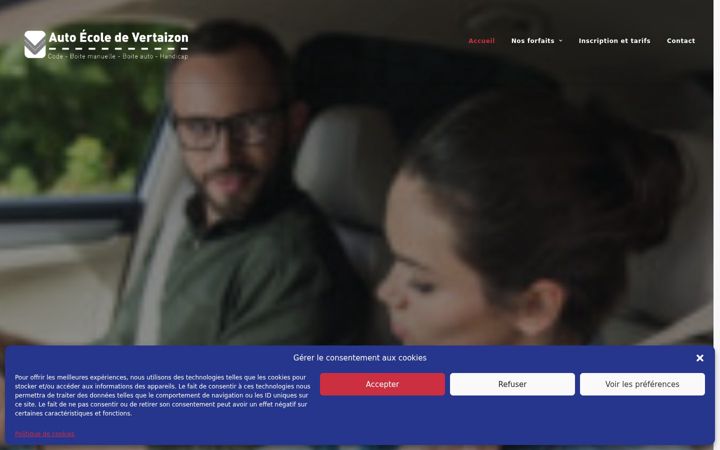 Screenshot of autoecolevertaizon.fr