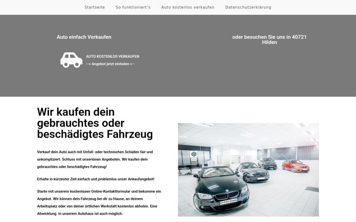 Capture d'écran de autoeinfachverkaufen.de