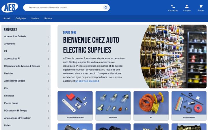 Képernyőkép: autoelectricsupplies.fr