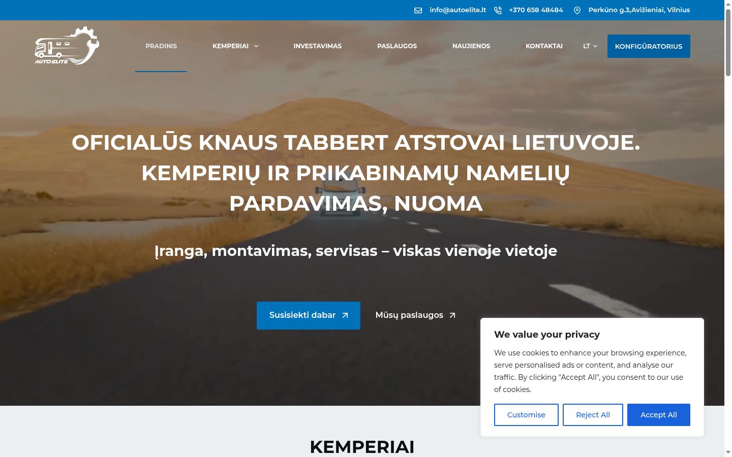 Snímek obrazovky baneru souhlasu zobrazeného před jakoukoli interakcí