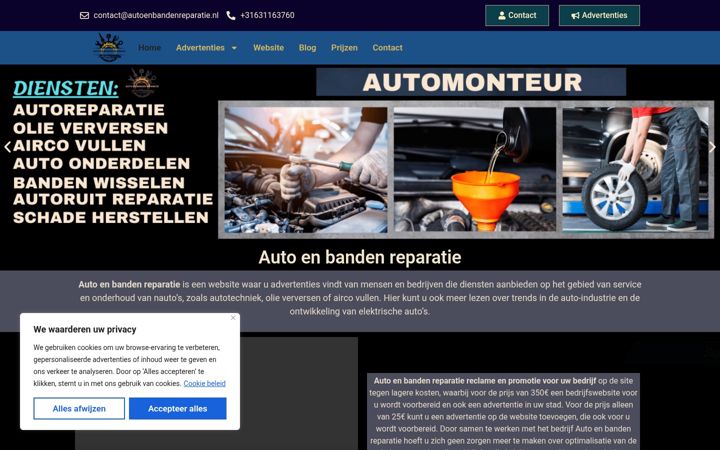 Screenshot of autoenbandenreparatie.nl