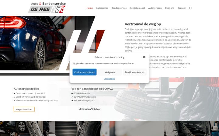 Screenshot of autoenbandenservicederee.nl