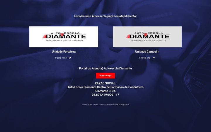 Screenshot of autoescoladiamante.com.br