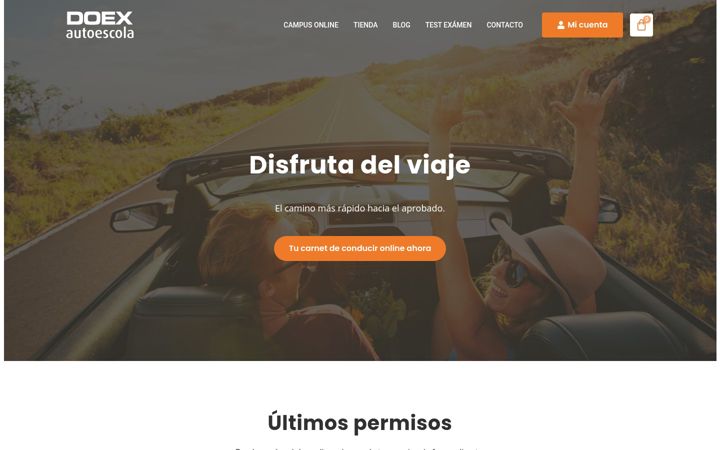 Screenshot of autoescoladoex.com