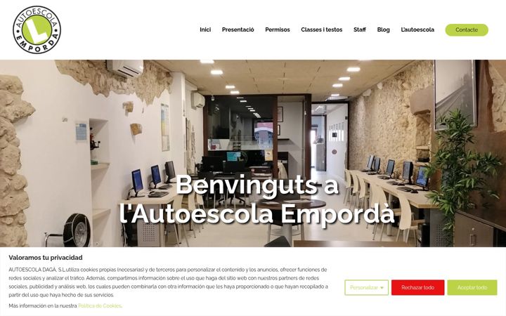 Screenshot of autoescolaemporda.com
