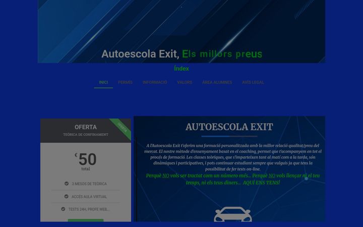 Screenshot of autoescolaexit.com