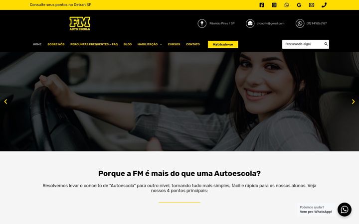 Képernyőkép: autoescolafm.com.br