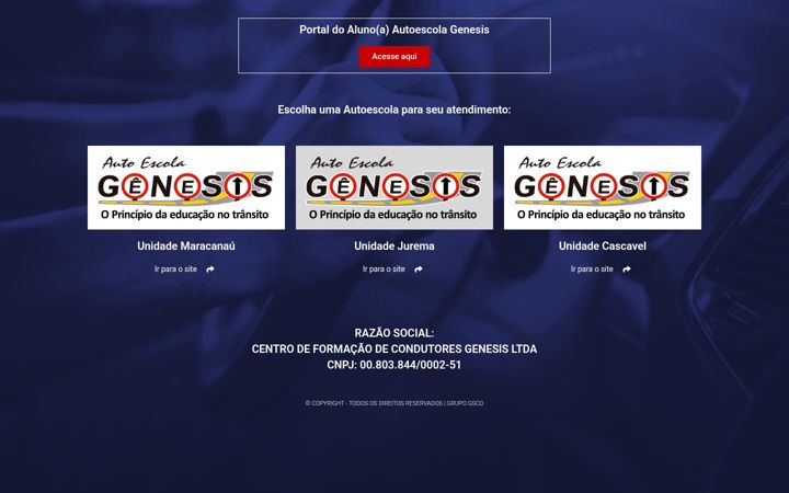 Screenshot of autoescolagenesis.com.br
