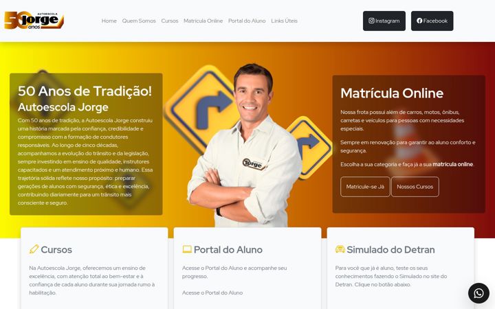 Екранна снимка на autoescolajorge.com.br